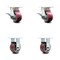 Service Caster 4 Inch Kingpinless Poly on Aluminum Wheel Caster Brakes 2 Rigid SCC, 2PK SCC-KP30S420-PAR-SLB-2-R-2 - alternate 1